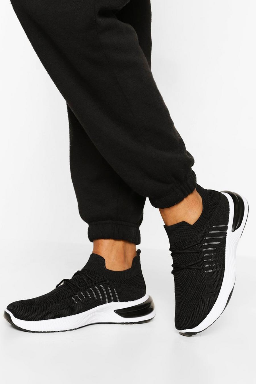 Lace Up Bubble Sole Sports Trainers | Boohoo UK