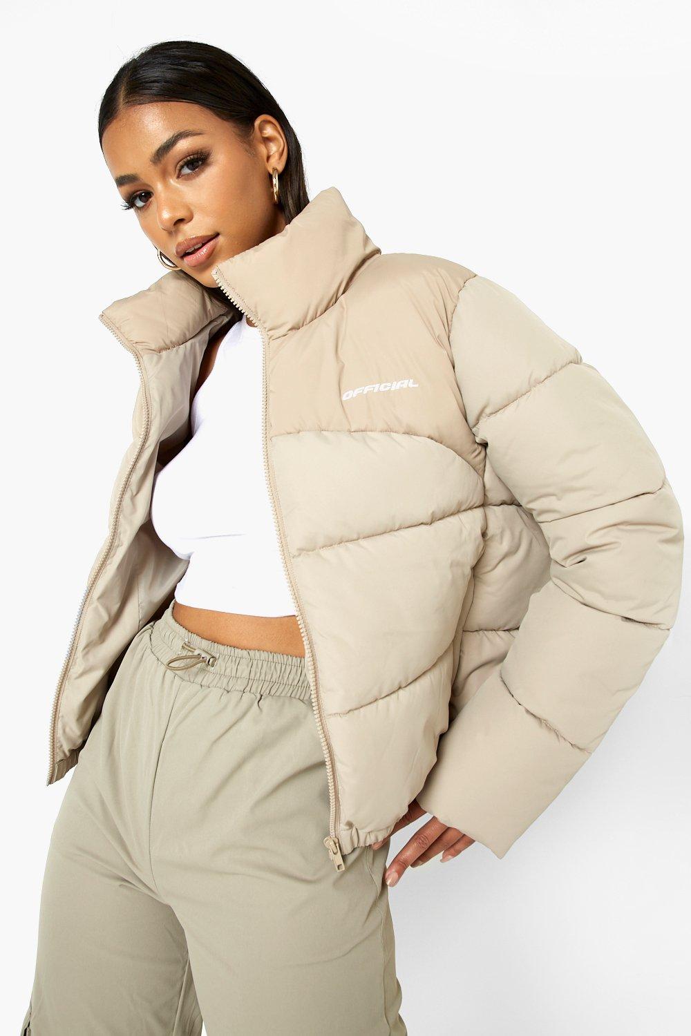 Women's Padded Solid Full-zip Cropped Puffer Vest, Elegant & Stylish  Outwear For Office & Work, Women's Jacket & Coat - Temu