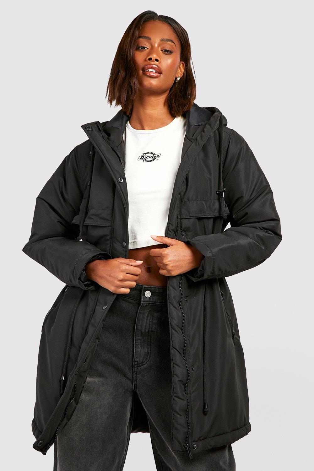 Padded parka jacket womens on sale