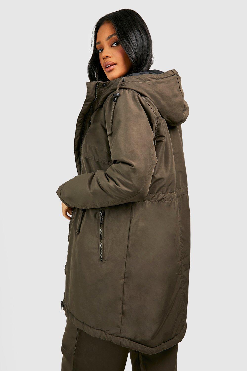 MAMA Padded parka - Dark khaki green - Ladies