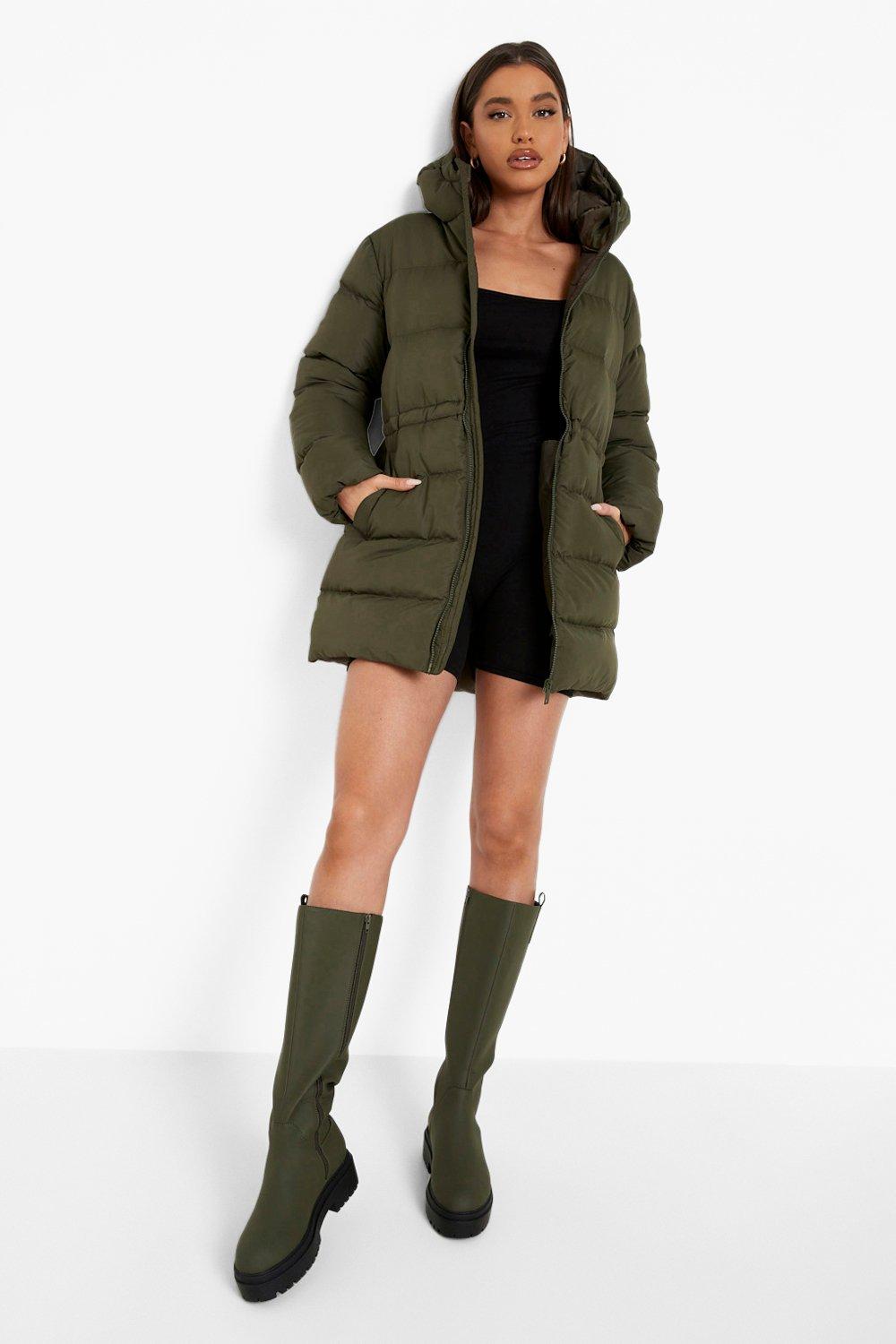 details women's hooded winter coat