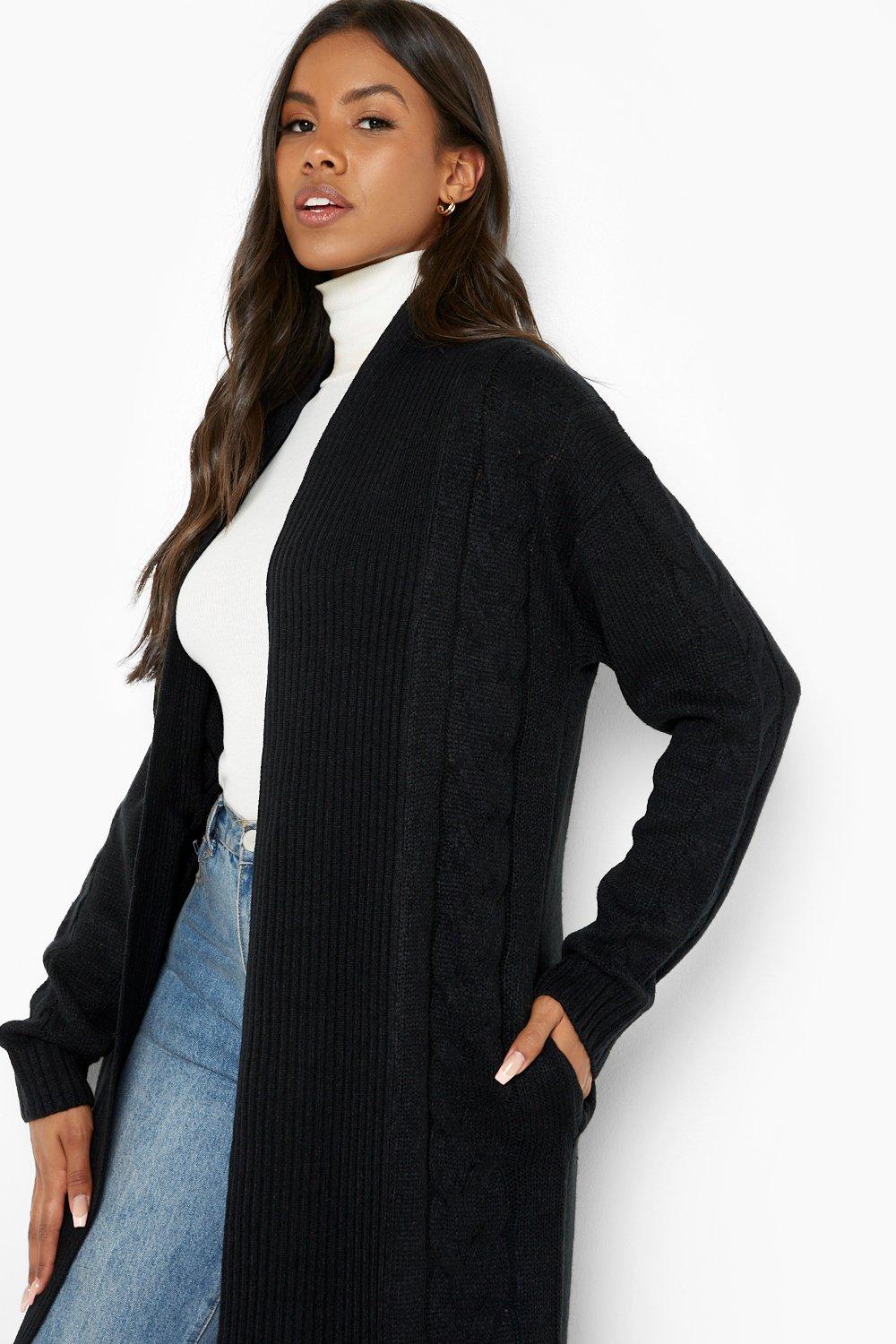 Boohoo long outlet black cardigan