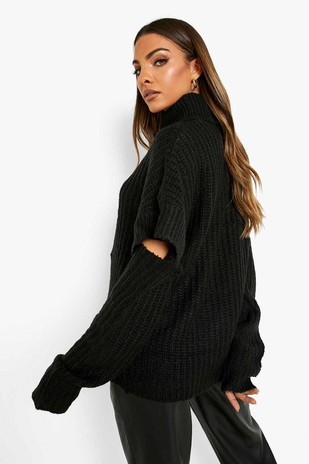 Cut Out Sleeve Detail Jumper