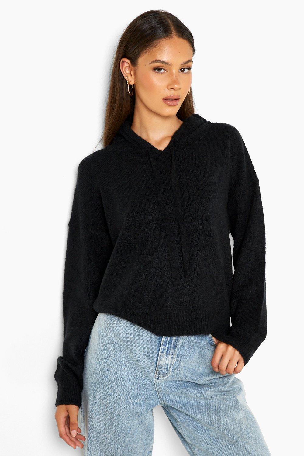 Knitted hooded store jumper womens