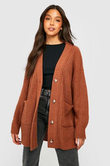 Slouchy Oversized Cardigan brown