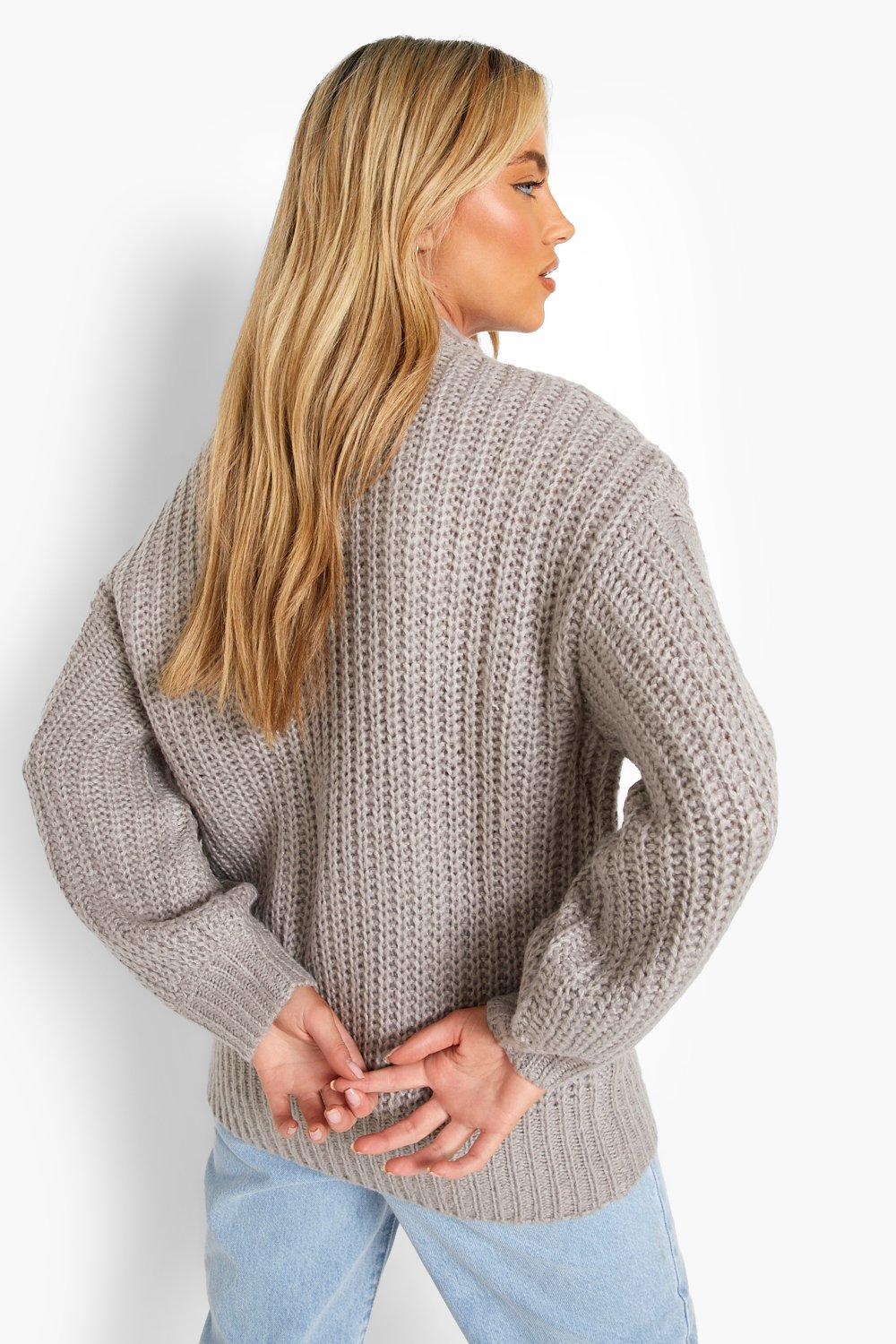 Grey chunky sales knit jumper