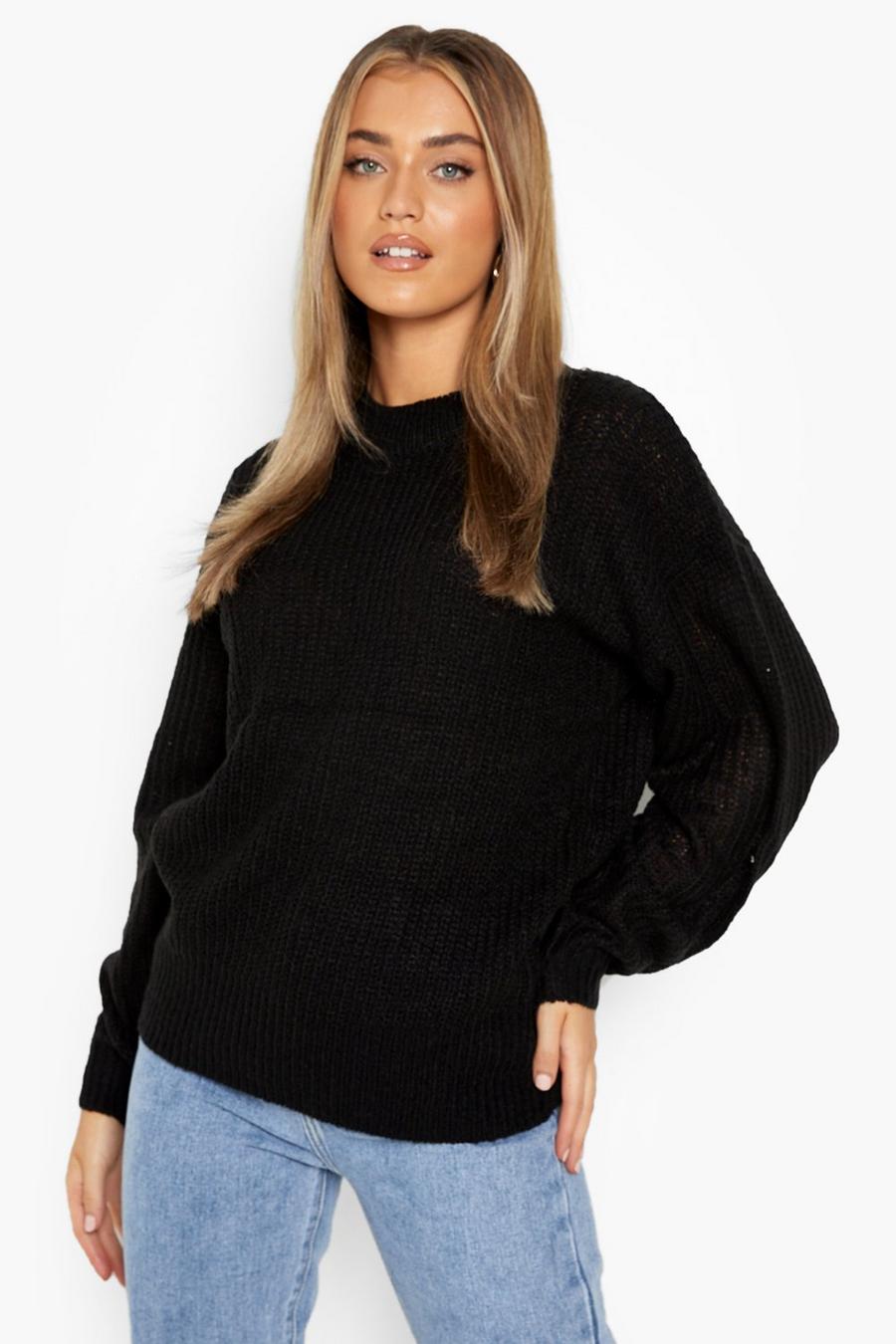 Black Oversized Sweater image number 1