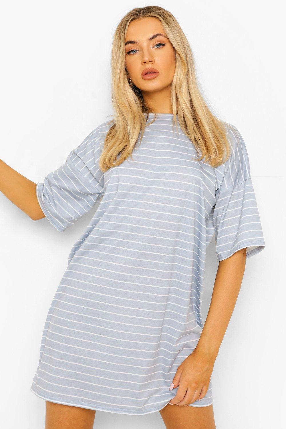 Stripe T shirt Dress boohoo CA