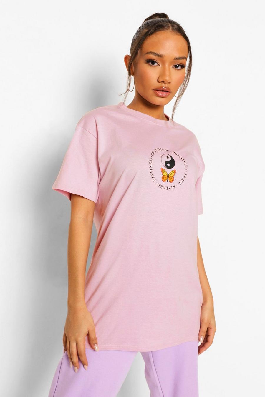 Lilac T-shirt med fjäril image number 1