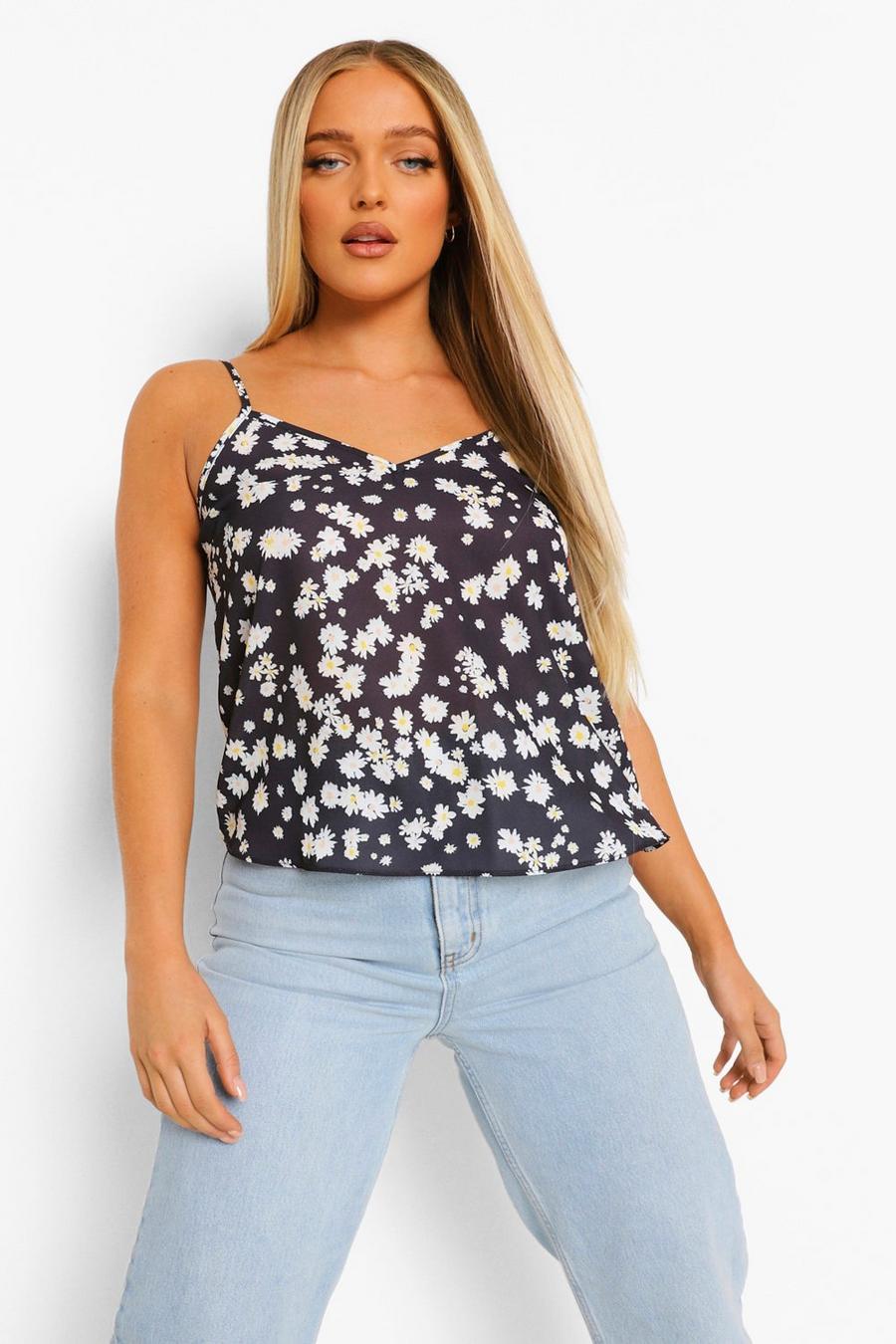 Green Daisy Print Cami Top image number 1