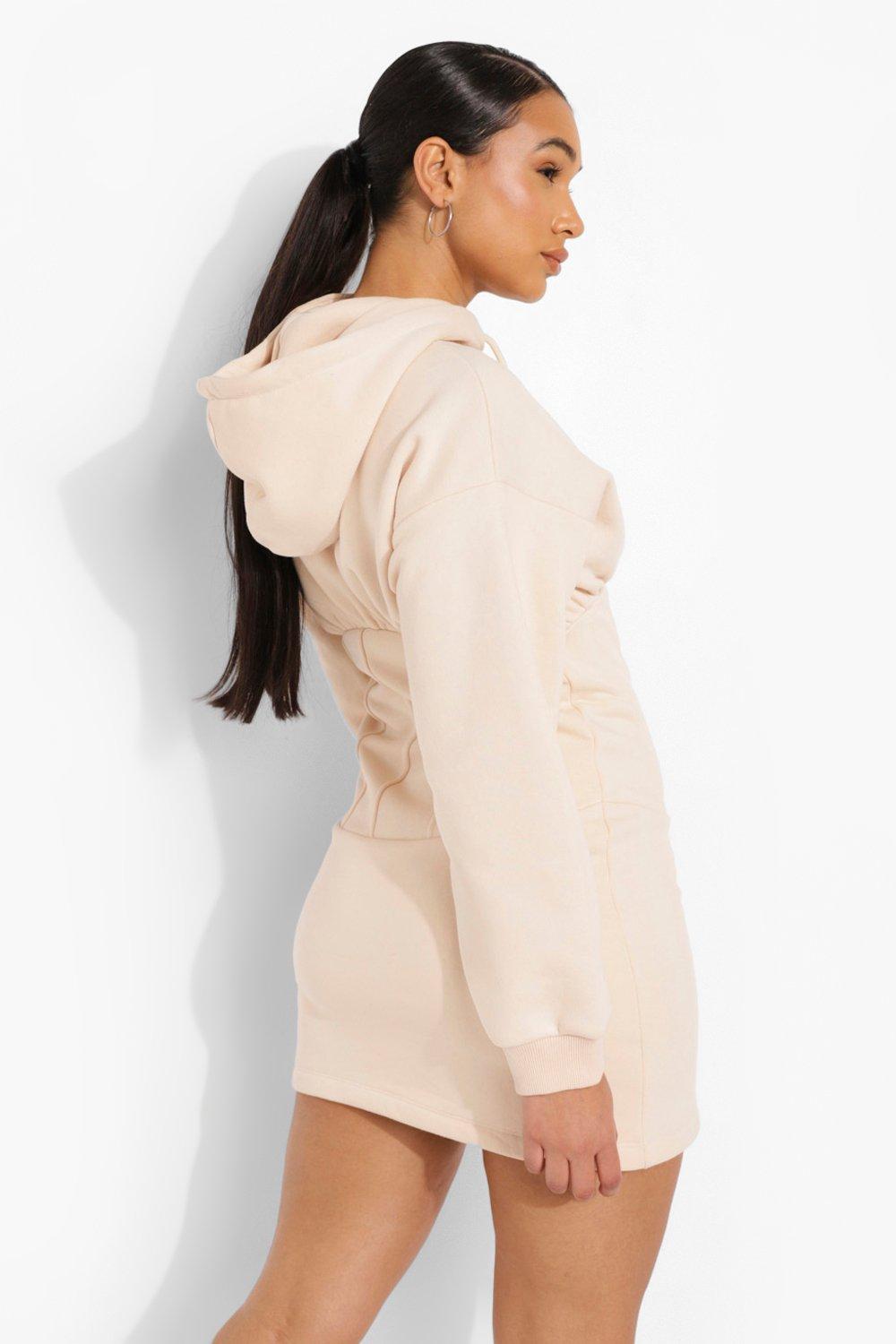 Boohoo corset online hoodie