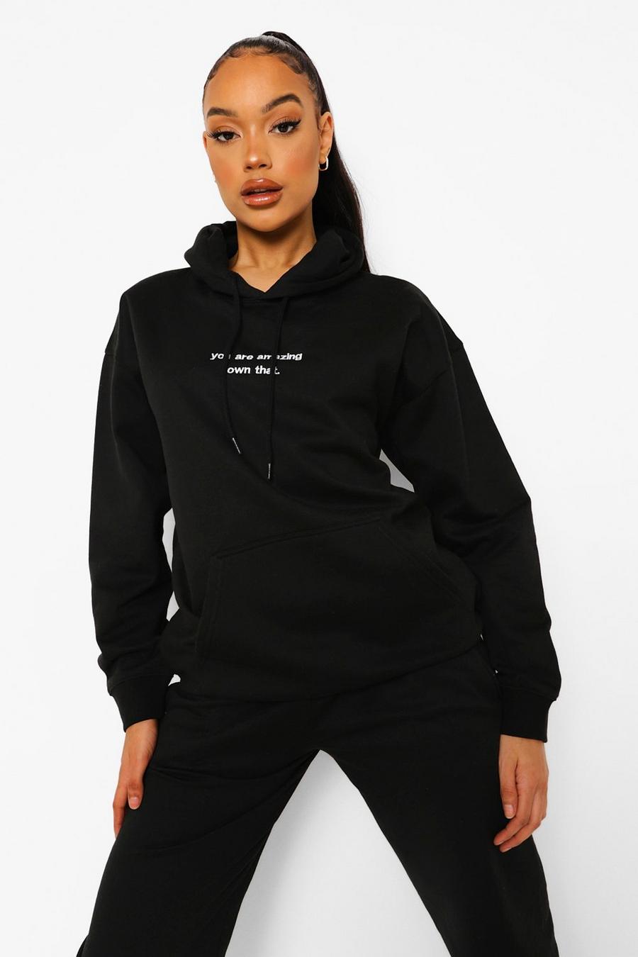 Black "You Are Amazing" Hoodie image number 1