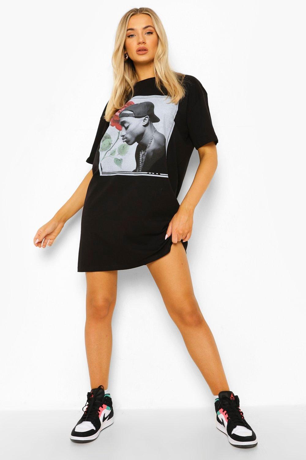 Oversized tupac t shirt dress on sale