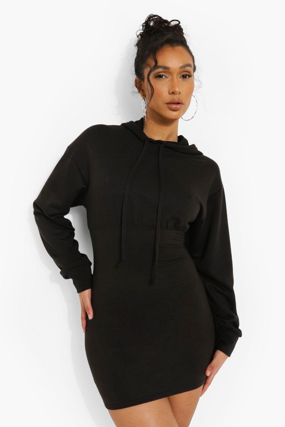 Fitted discount hoodie dress