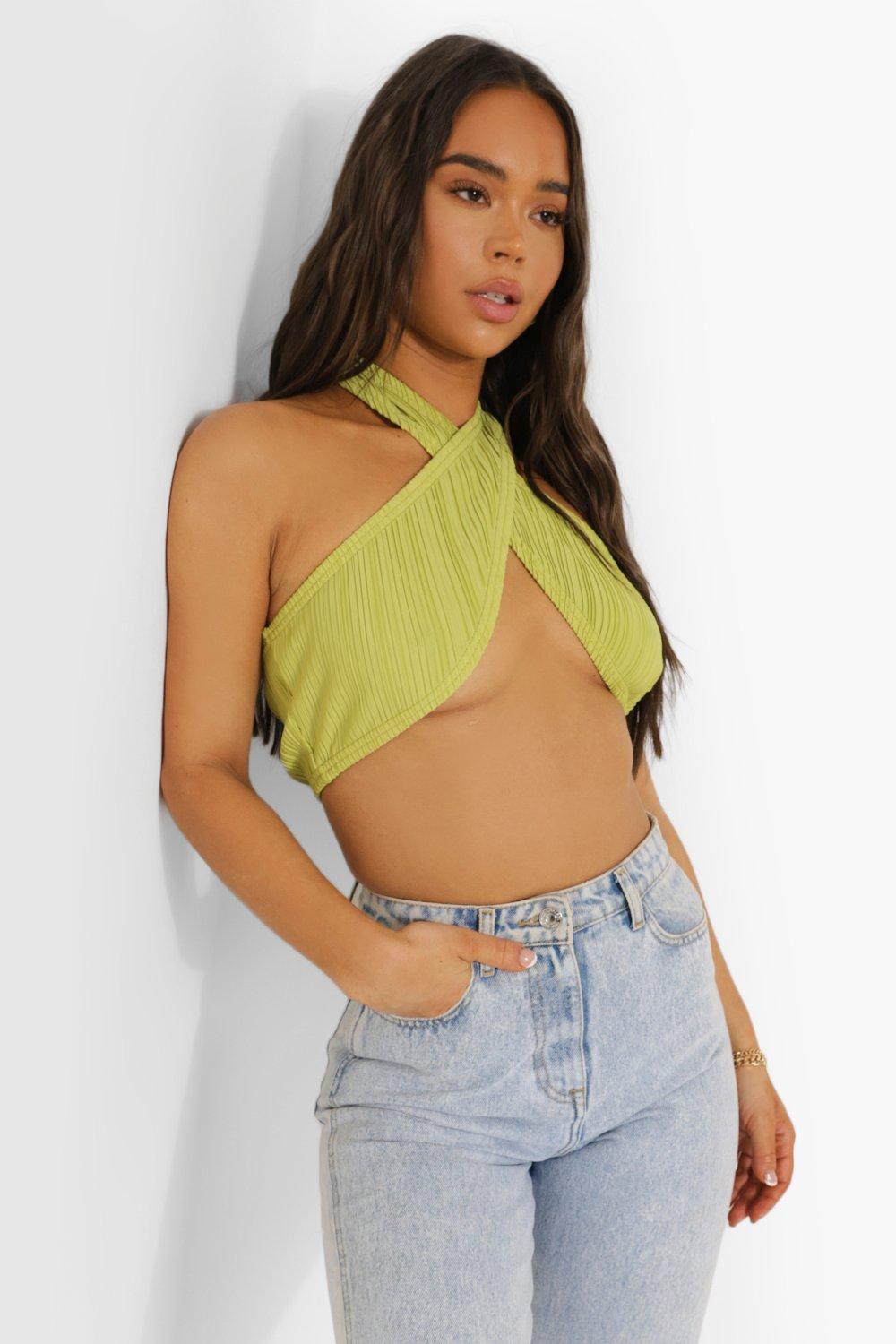 Boohoo halter outlet neck