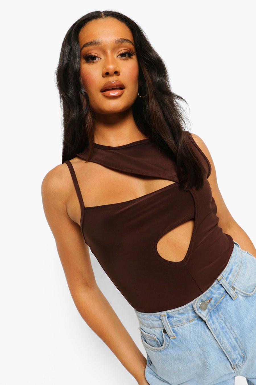 Chocolate Cut Out Bodysuit image number 1
