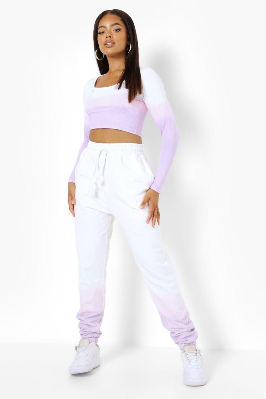 Pink Ombre Tie Dye Joggers image number 1