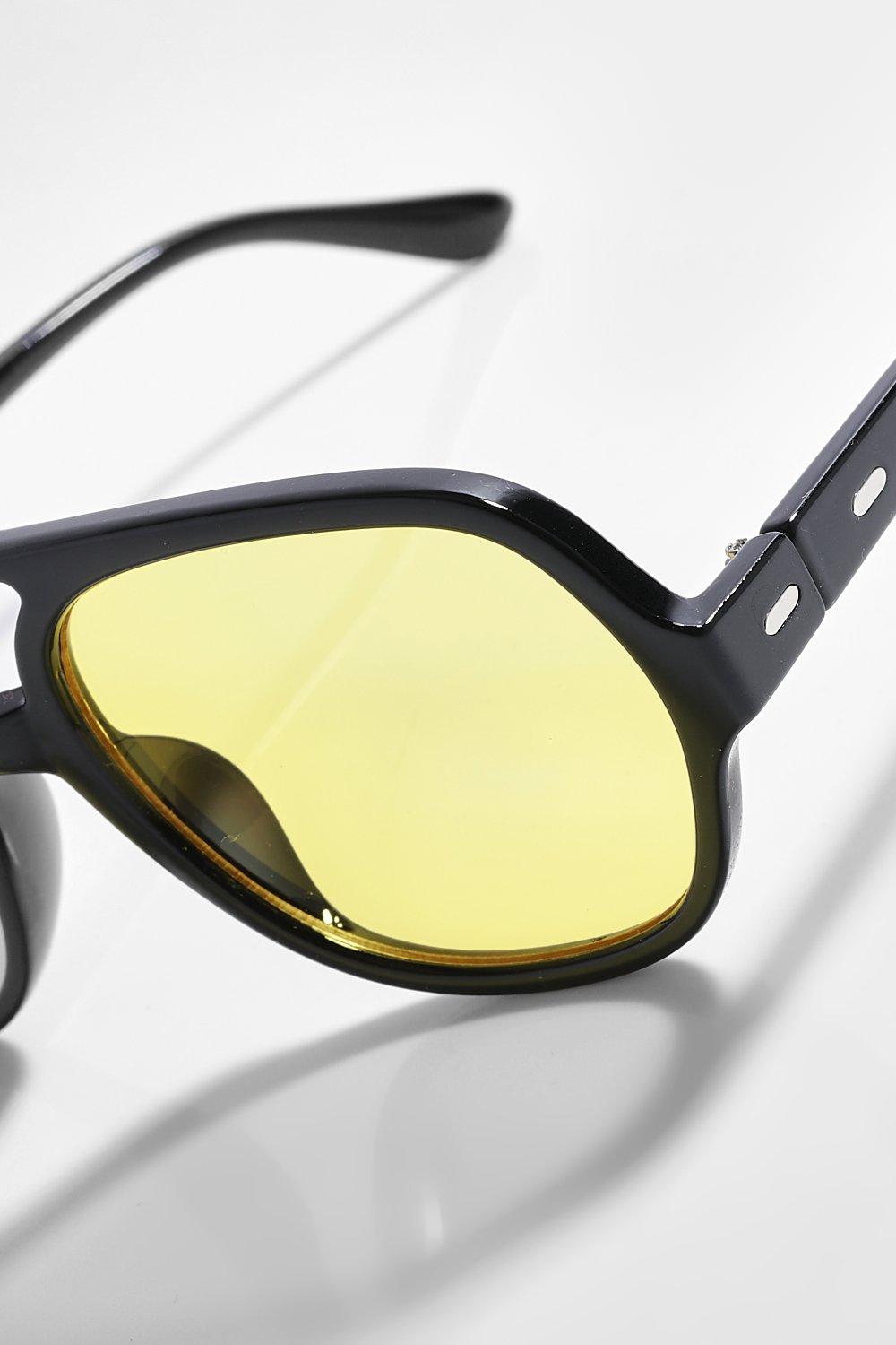 Yellow lens aviator store sunglasses