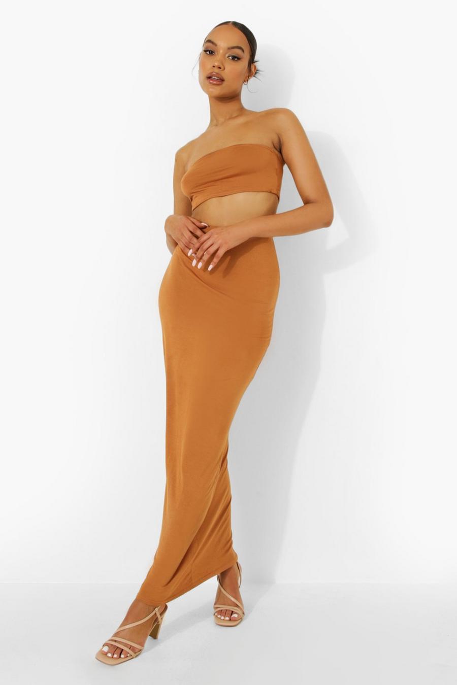 Terracotta Bandeau And Maxi Skirt image number 1