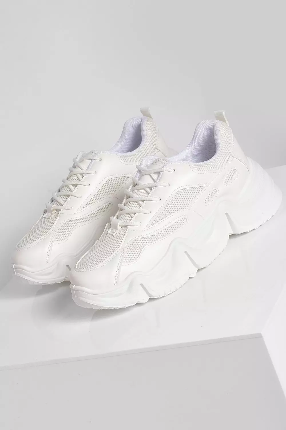 Boohoo white outlet trainers