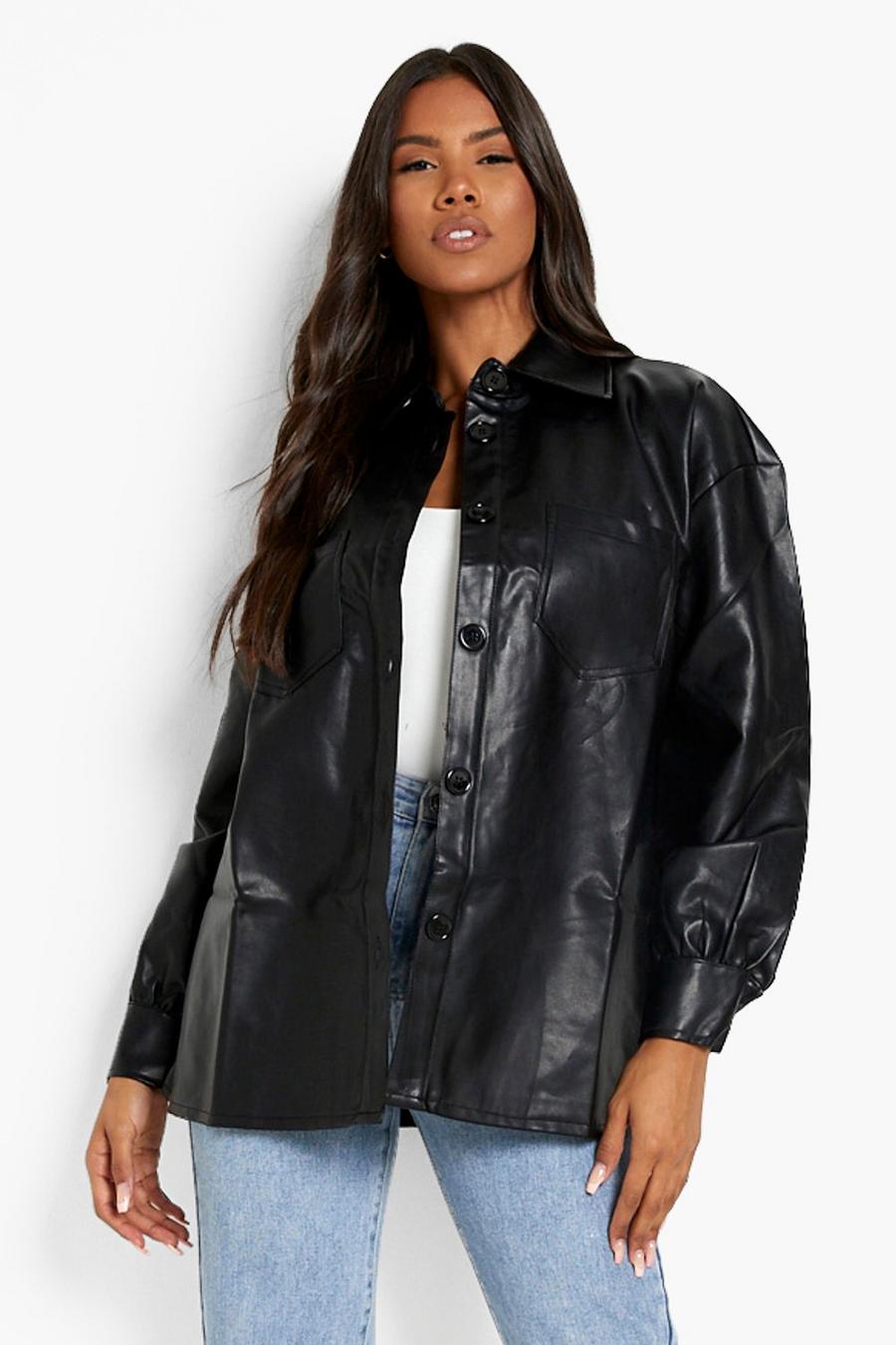 Quilted Faux Leather Shacket - FINAL SALE