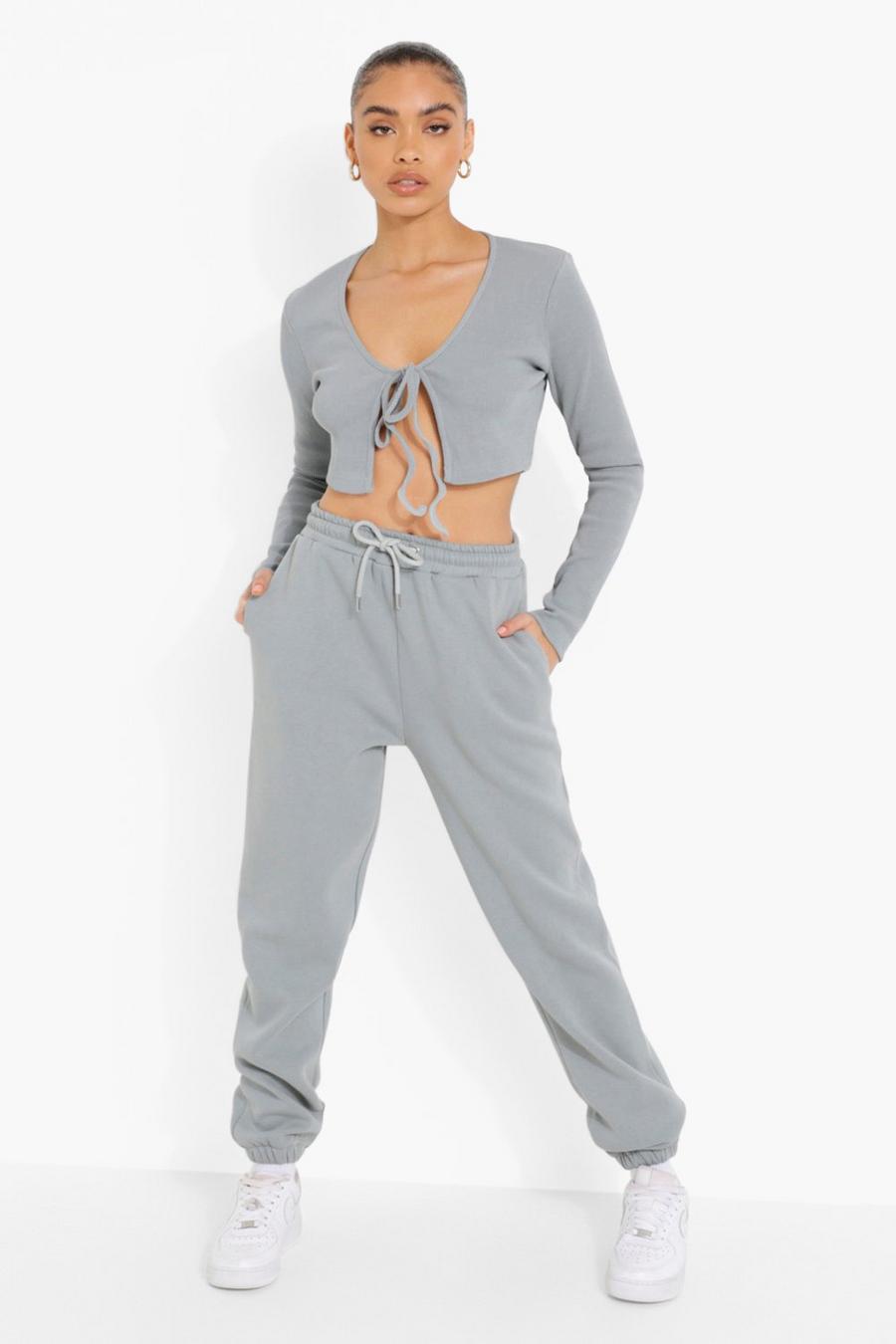 Abyss Tie Front Top And Jogger Set image number 1