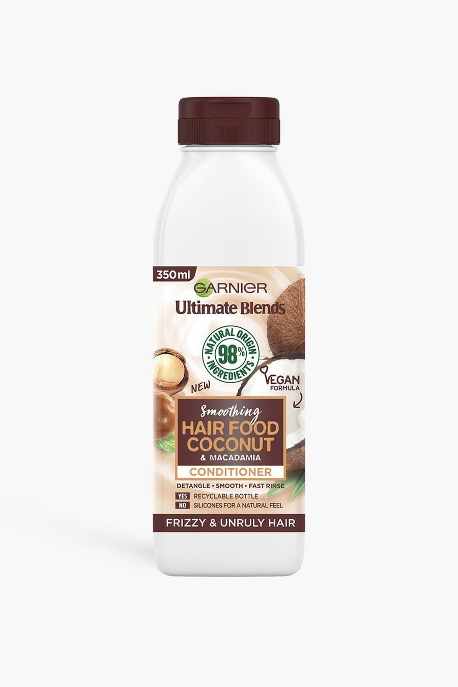 Brown brun Garnier Ultimate Blends Smoothing Hair Food Coconut Conditioner For Frizzy Hair 350ml