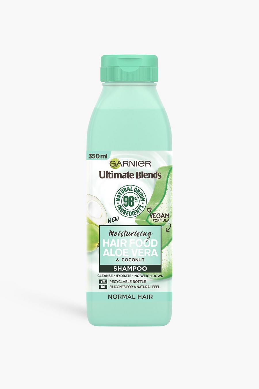 Green grön Garnier Ultimate Blends Moisturising Hair Food Aloe Vera Shampoo for Normal Hair 350ml image number 1