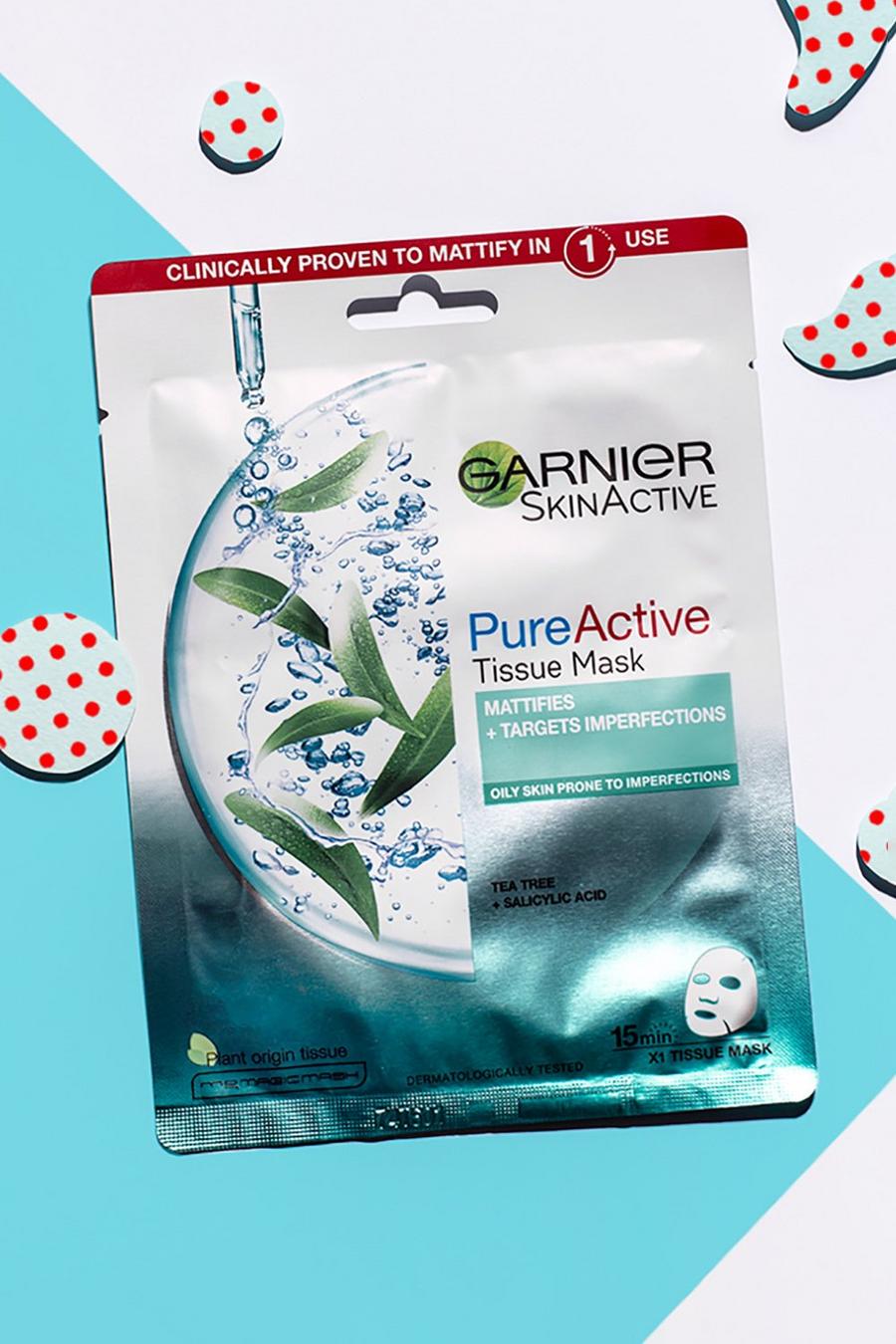 Blue Garnier Pure Active Tea Tree & Salicylic Acid Sheet Mask image number 1