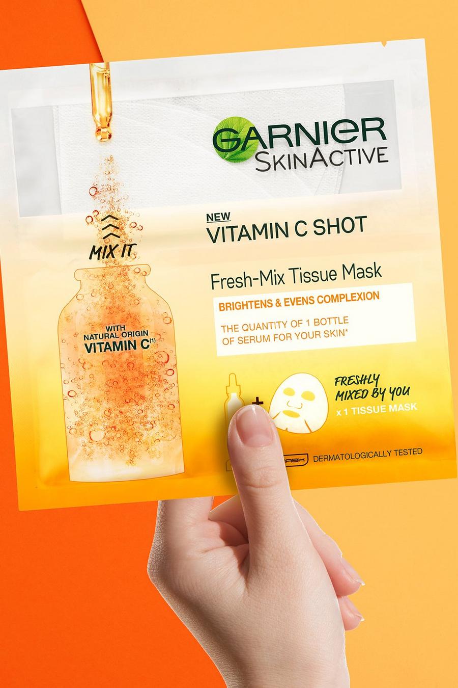 Orange Garnier Fresh-Mix Brightening Ansiktsmask med C-vitamin image number 1