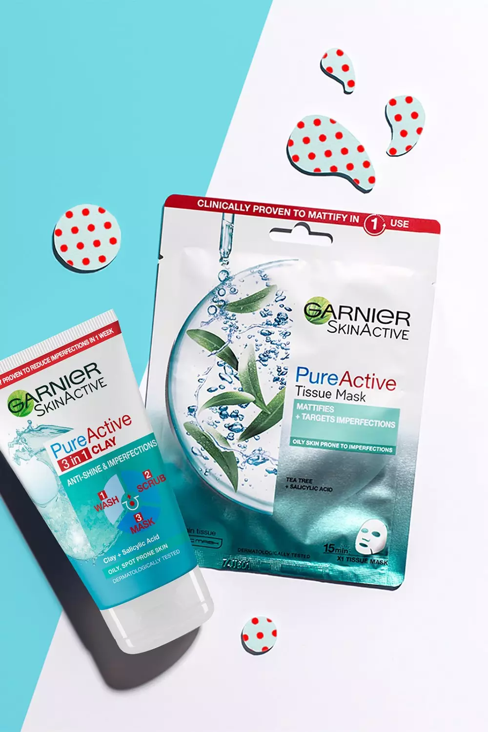 Blue Garnier Pa 3in1 Clay Wash, Scrub & Mask alternative image