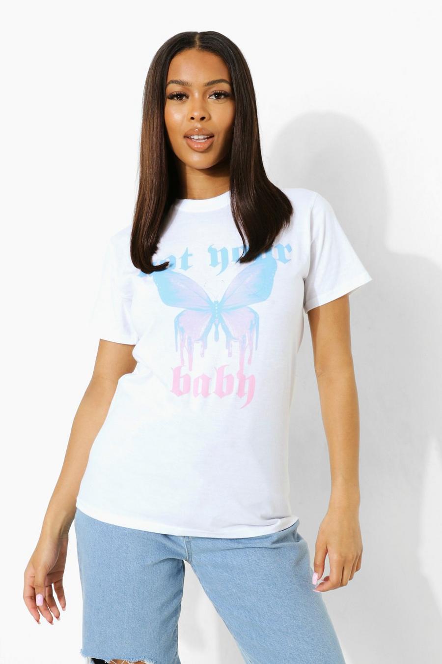 White "Not Your Baby" Oversize t-shirt image number 1