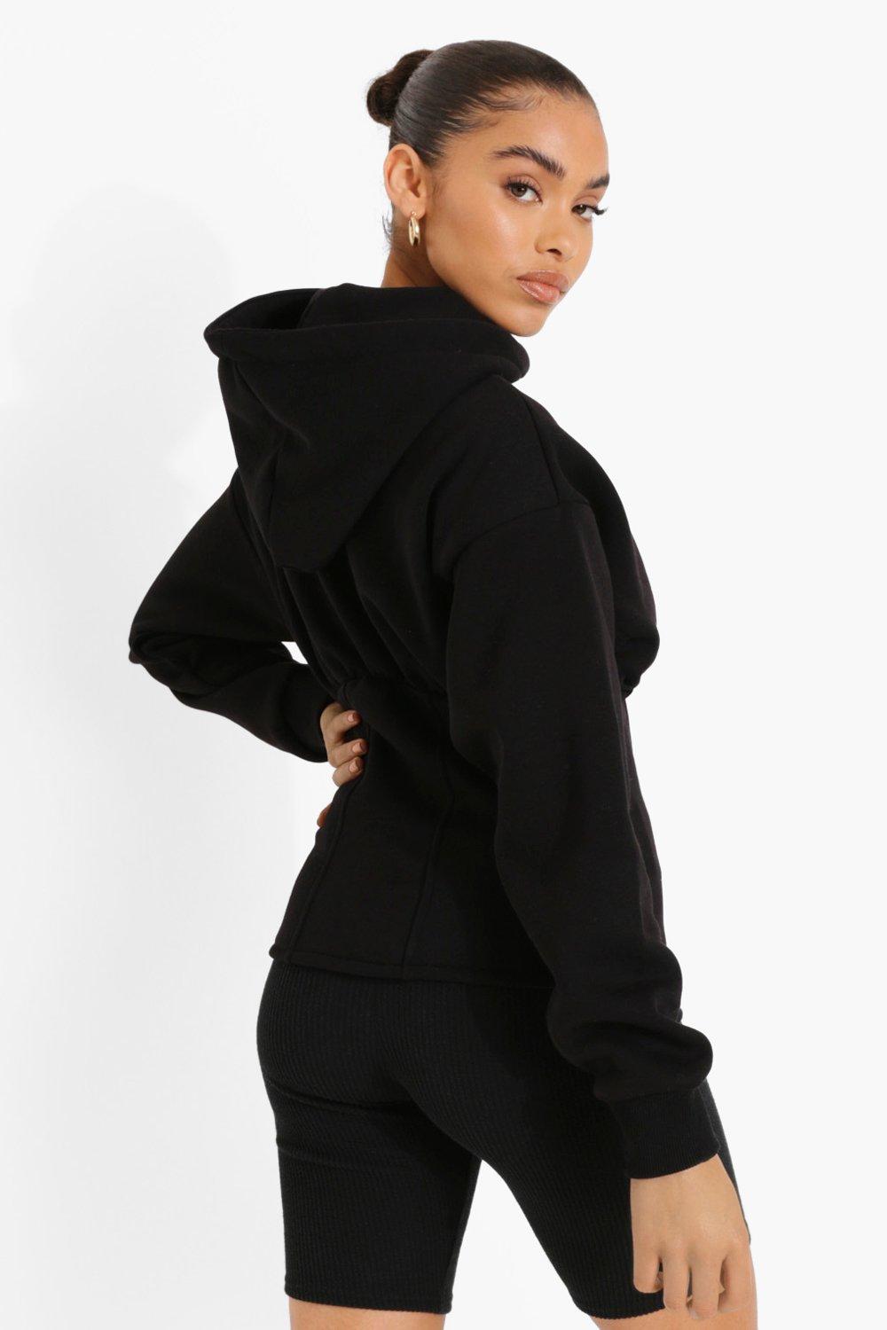 Boohoo corset online hoodie