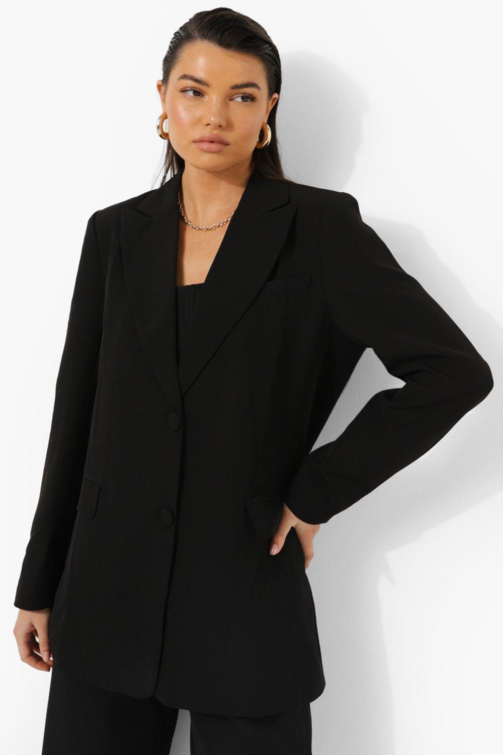 Black Tailored Oversized Blazer