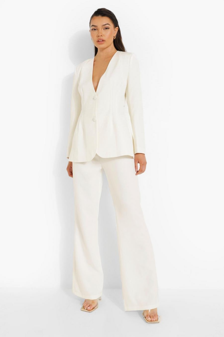Ivory Tailored Fit & Flare Pants image number 1