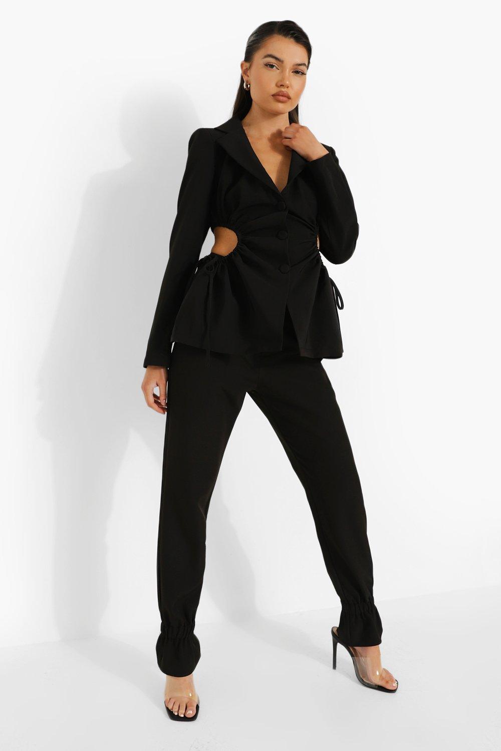 ruched ankle pants