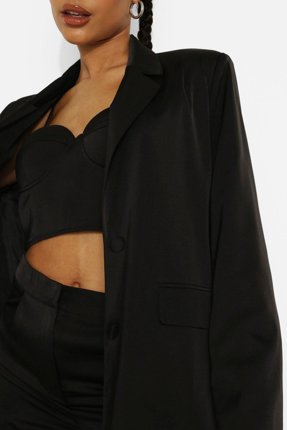 Matte black outlet blazer