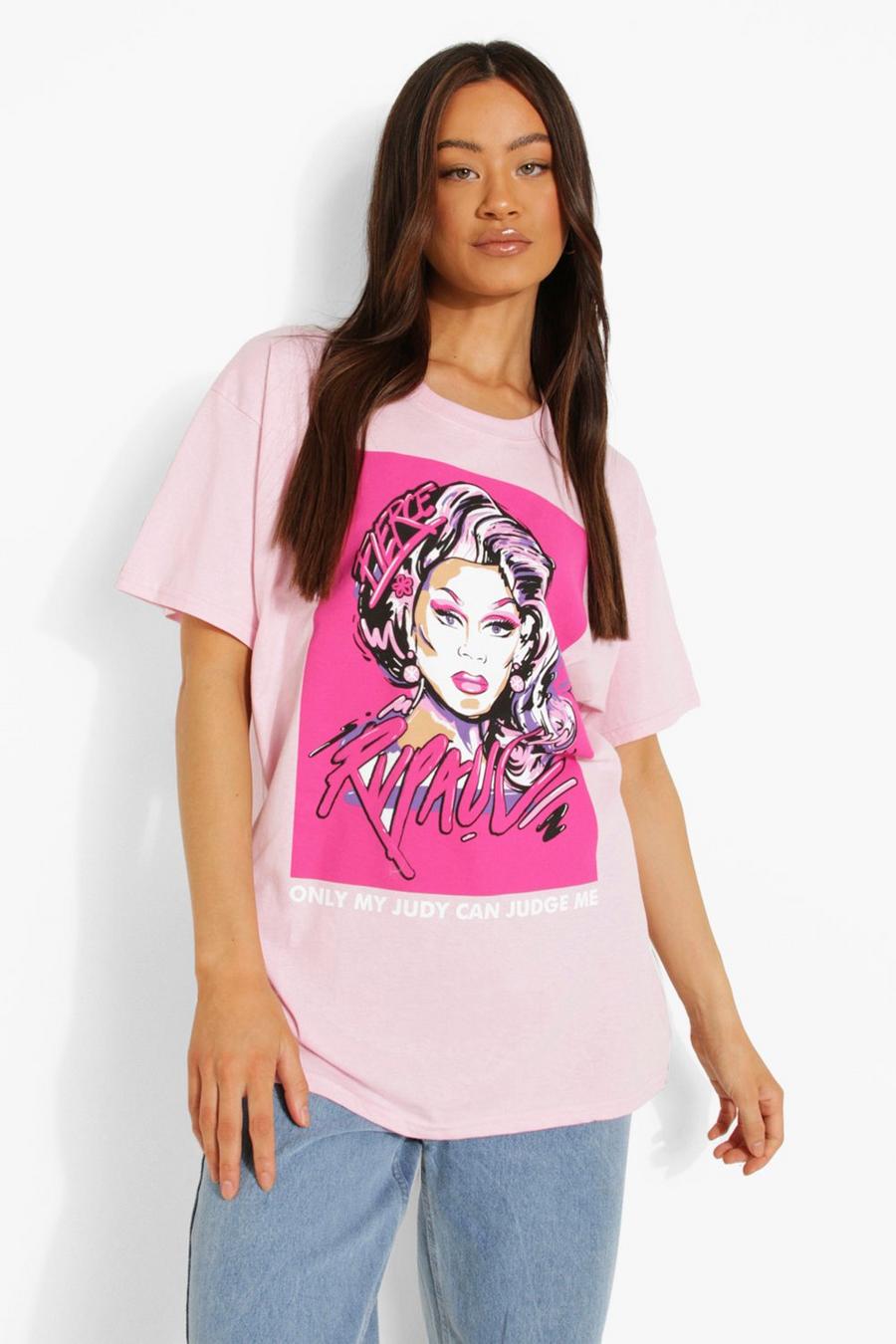 Pink Ru Paul License Print Oversized T-shirt image number 1