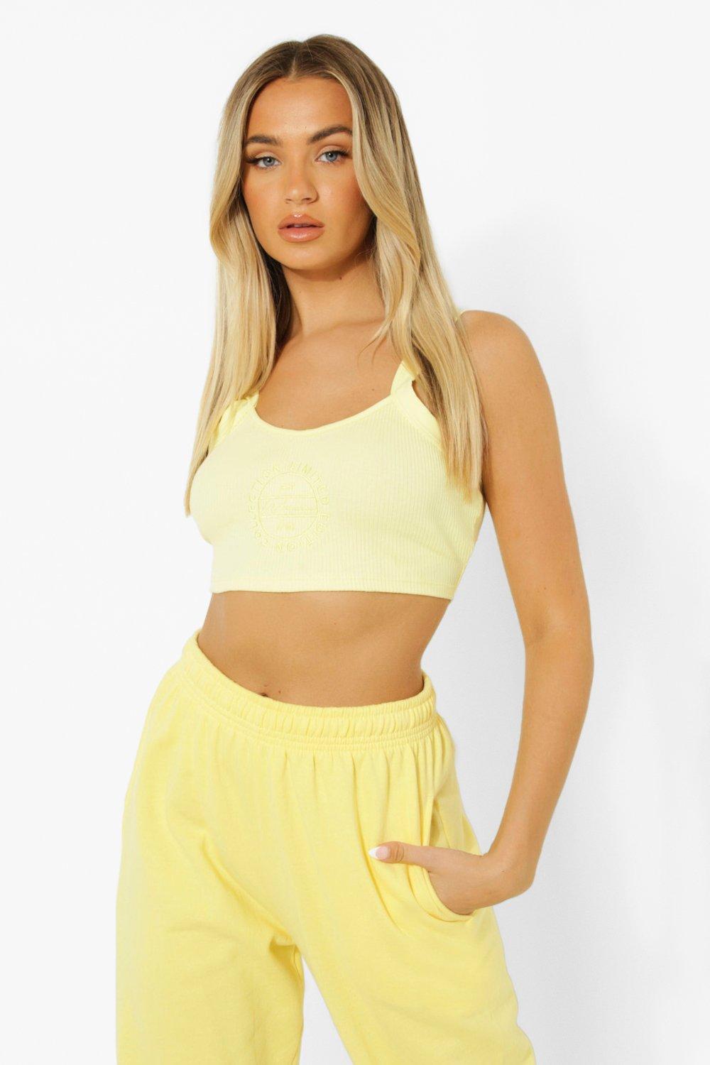 Boohoo store yellow top