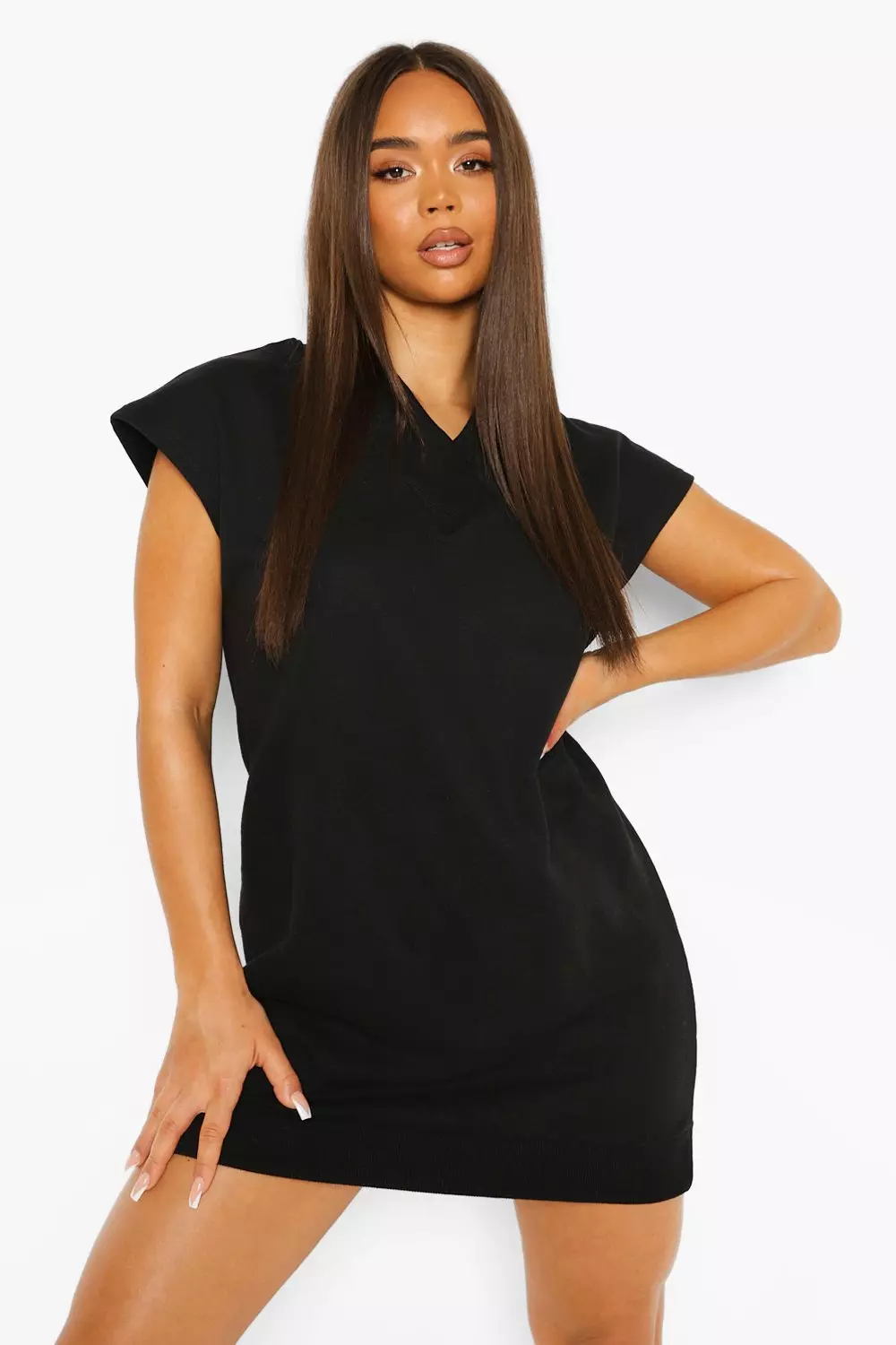 Sleeveless sweatshirt dress sale