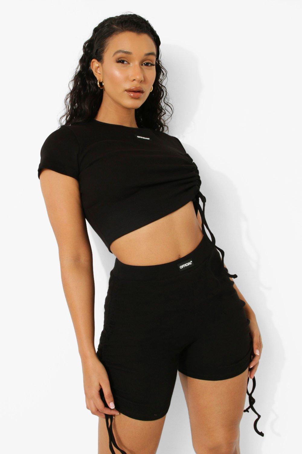 Ruched best sale biker shorts