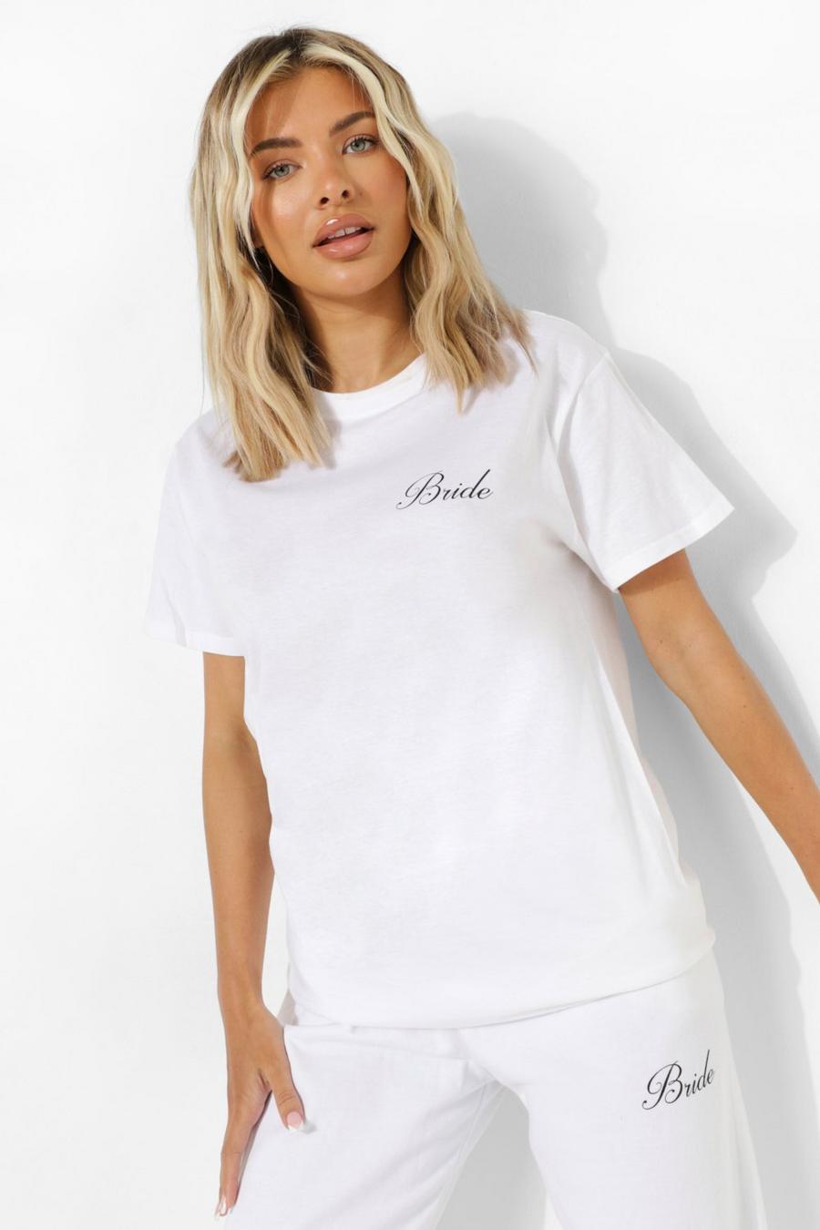 T-shirt con scritta Bride, Bianco image number 1