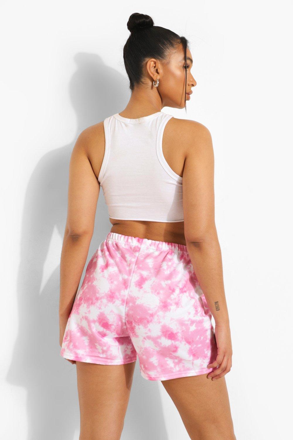 Wanderlust Tie Dye Jogger Shorts boohoo UK