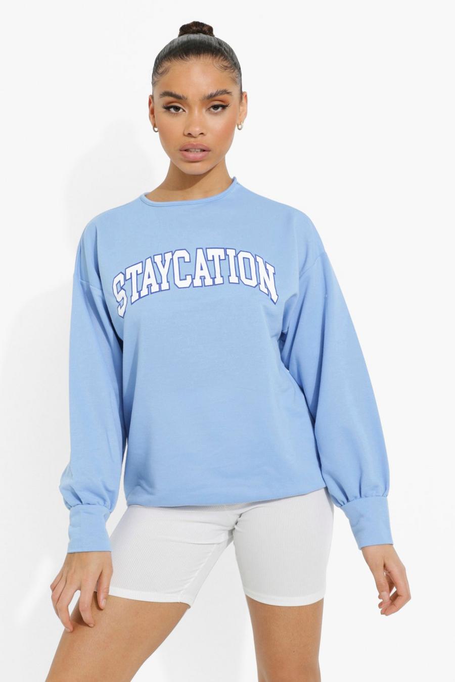 Blue Staycation Sweatshirt image number 1