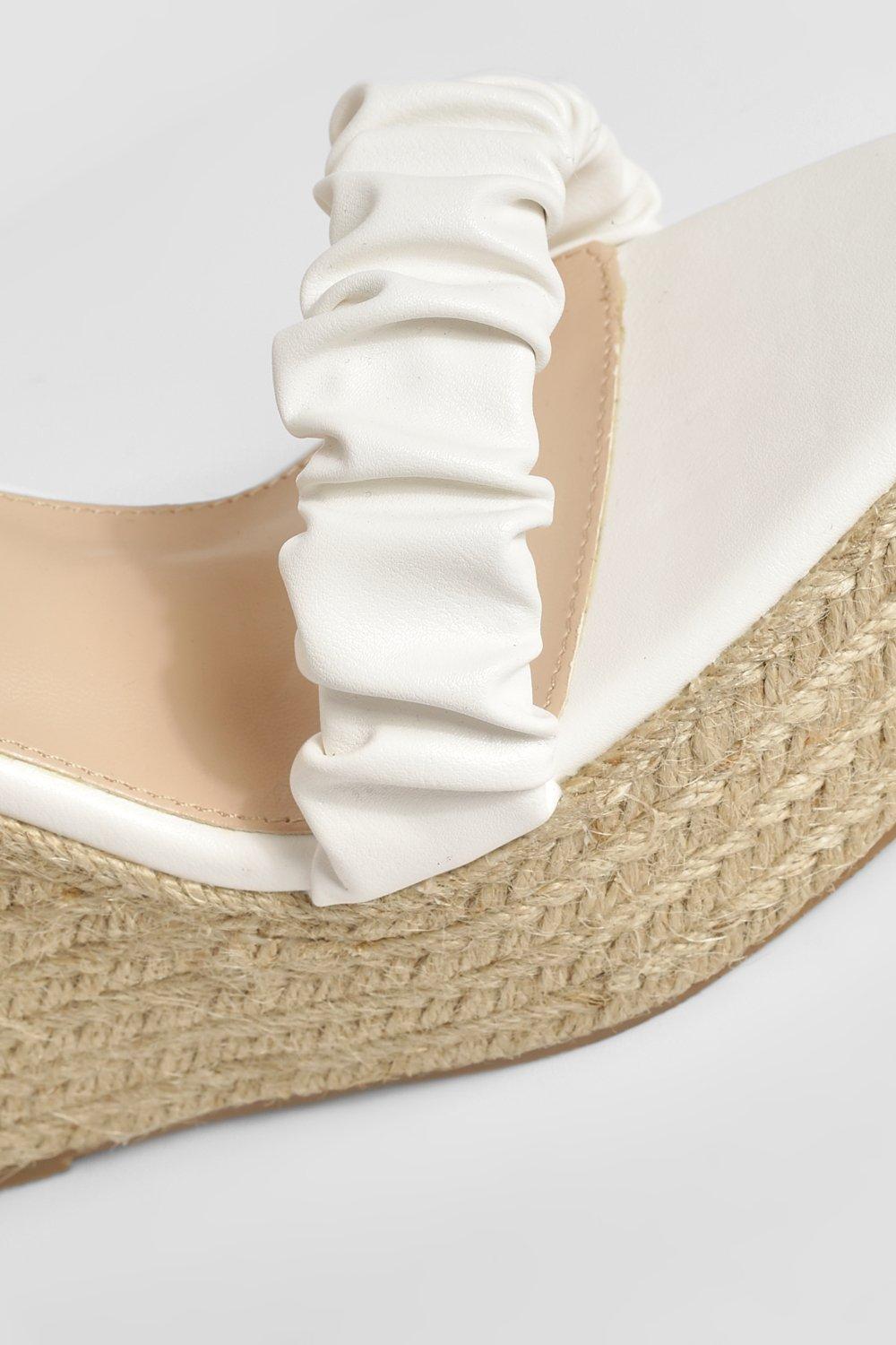 White wide width wedges sale