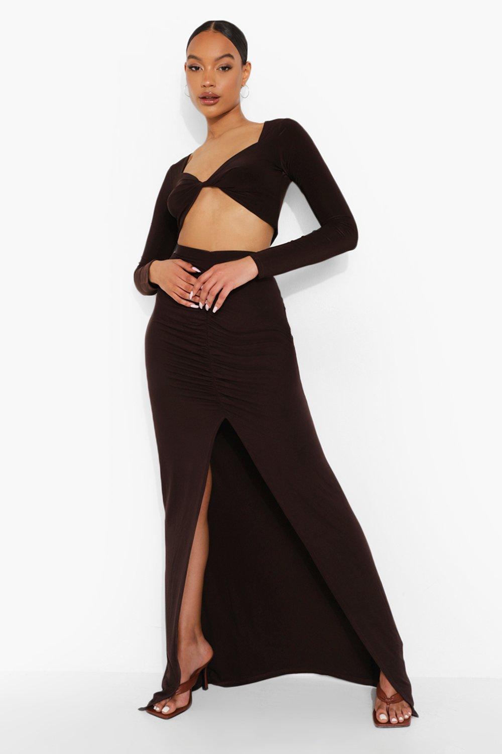 long skirt with front split