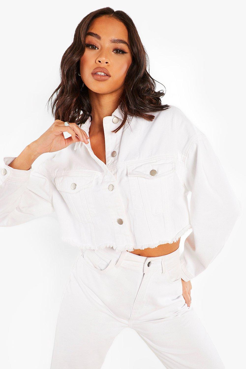 Cropped white jacket uk best sale