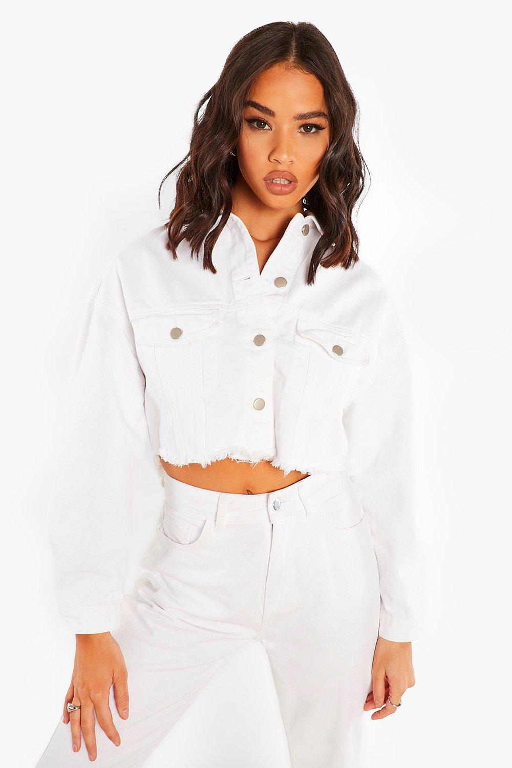 Cropped white 2025 jacket uk