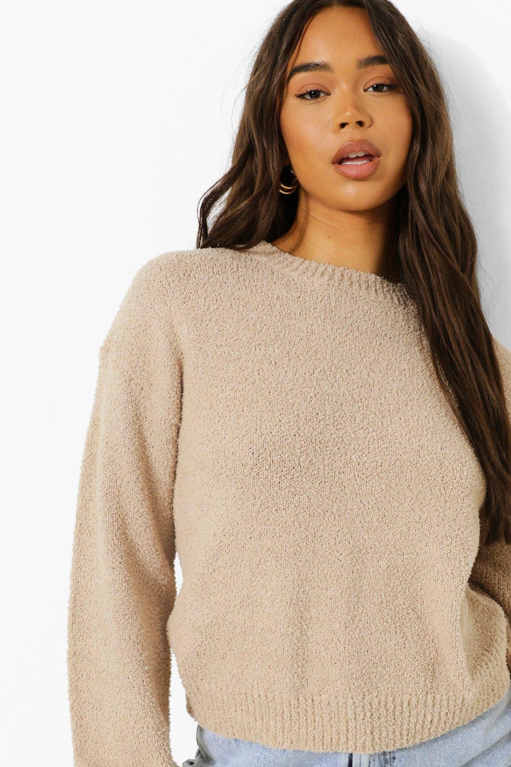 Women s Soft Teddy Yarn Jumper Boohoo UK