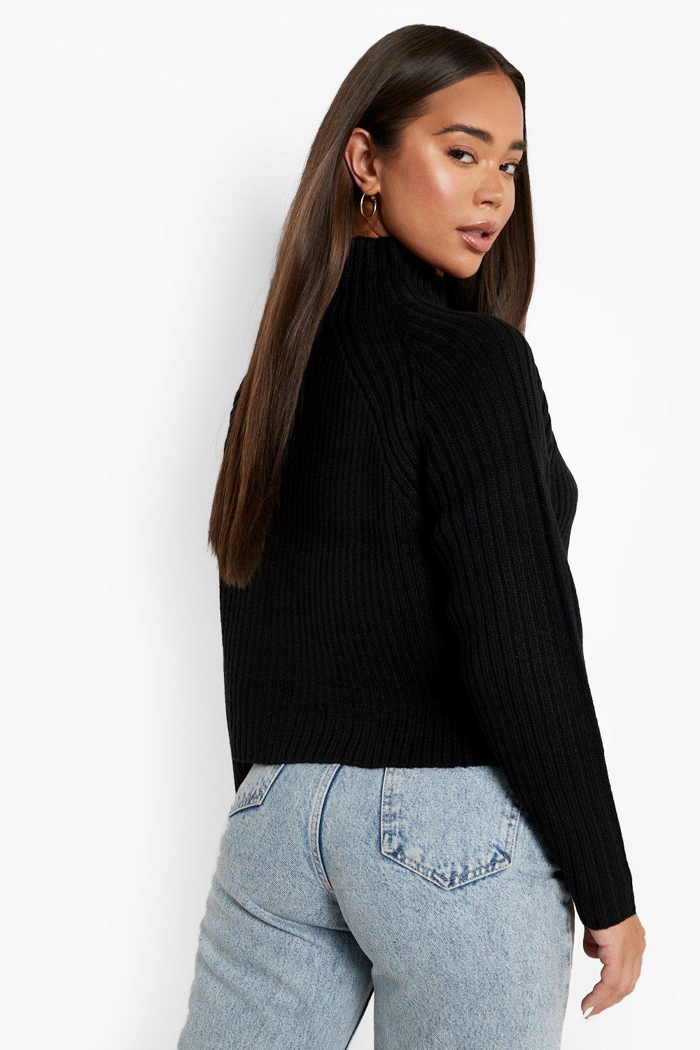 Black cropped jumpers hot sale